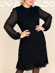 🔥50% OFF👗【S~5XL】Нова модна ежедневна едноцветна рокля с дълъг ръкав и широки волани