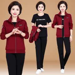 👚🌺【M-5XL】【Сако + тениска + панталон】Ежедневен спортен костюм от три части