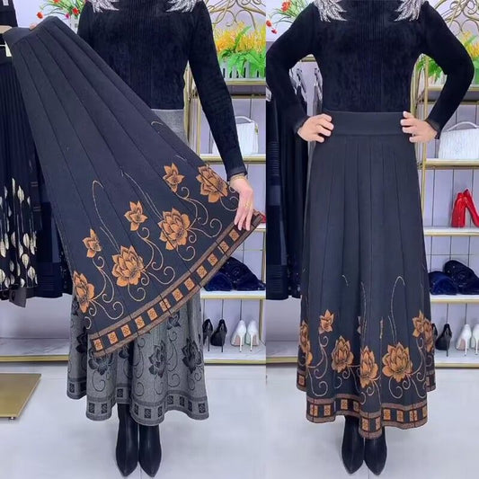 🌸🌸【S-5XL】Есенна и зимна удебелена вълнена пола