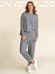 2-Части Комплект: Суитшърт с Кръгла Яка + Панталони Хараре