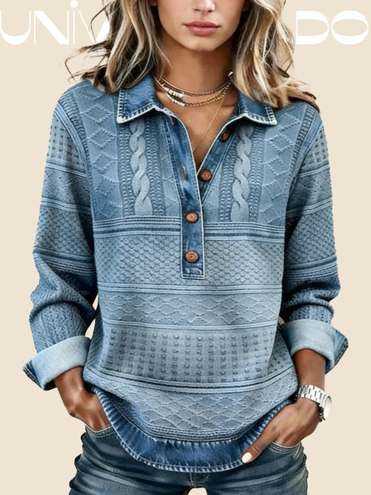 Стилен суитшърт с половин яка