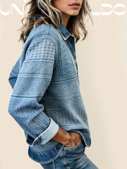 Стилен суитшърт с половин яка