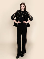 2-Части Комплект Топло Яке с Право Панталон