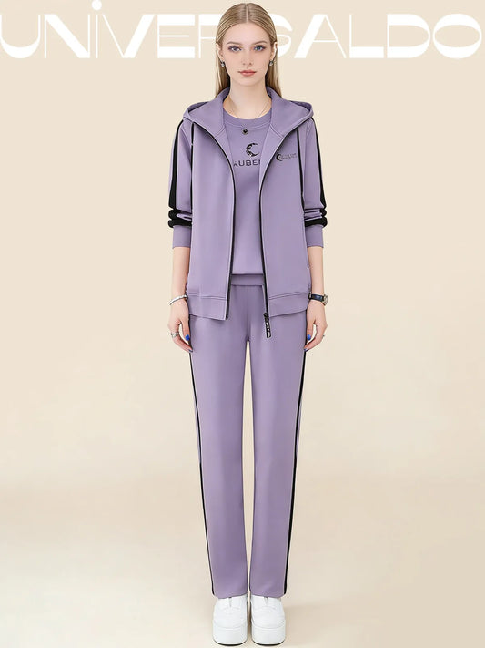 🔥⛄【M-4XL】 Тричастиен спортен комплект за ежедневно носене【Яке + тениска + панталони】