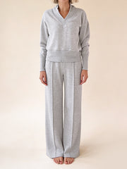 2-Части Комплект: Свободна Блуза и Широки Панталони