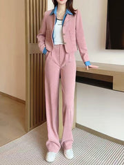 2-Части Комплект с Псевдо-Двуделна Яка