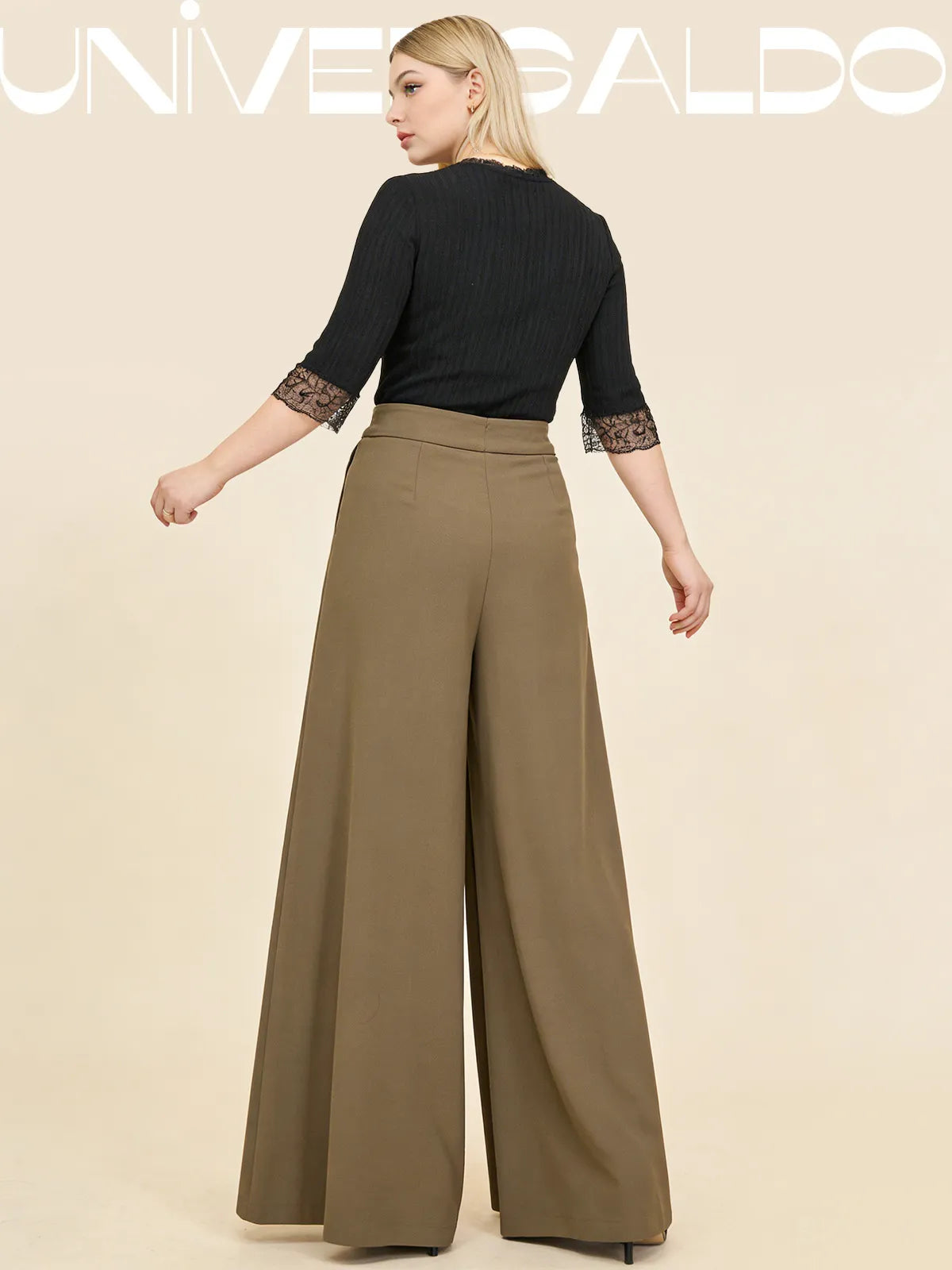 горещи продажби🔥💖【M-5XL】Нови дамски широки, вталени панталони с висока талия