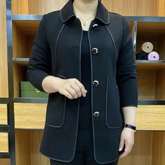 【M-4XL】Ново модно едноцветно палто с ревер