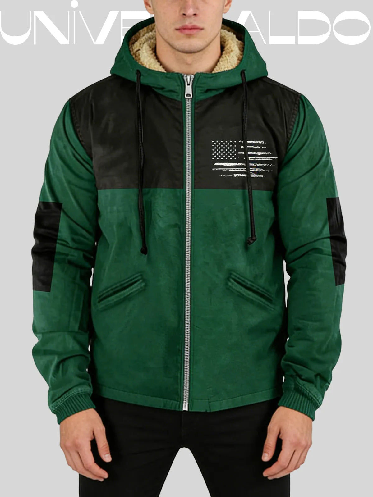 👨‍💻🧥✨【S-5XL】🔥Ново мъжко ретро яке с цип, 3D дигитален печат.