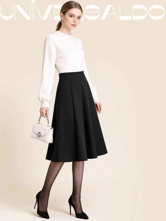 Есенна-зимна полу-рокля от гъста вълна