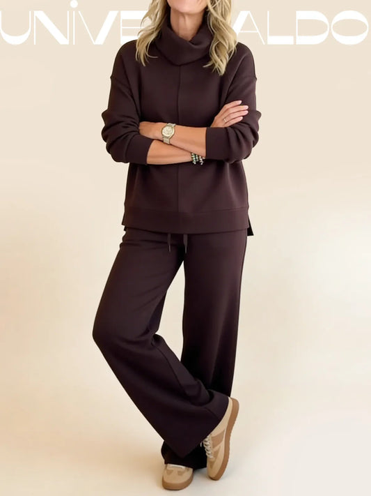 🔥🐏【✨Наполовина цена за ограничен период от време】Дамски комплект за ежедневно носене（cуитър + панталони）