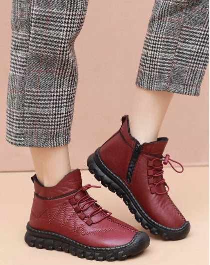 🔥🔥【горещи продажби】Нови есенни/зимни ботуши от овча кожа: меки, устойчиви на хлъзгане и водоустойчиви