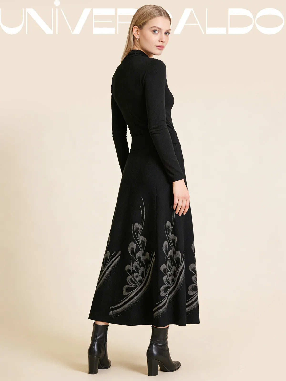 Дамска вълнена пола за есен и зима