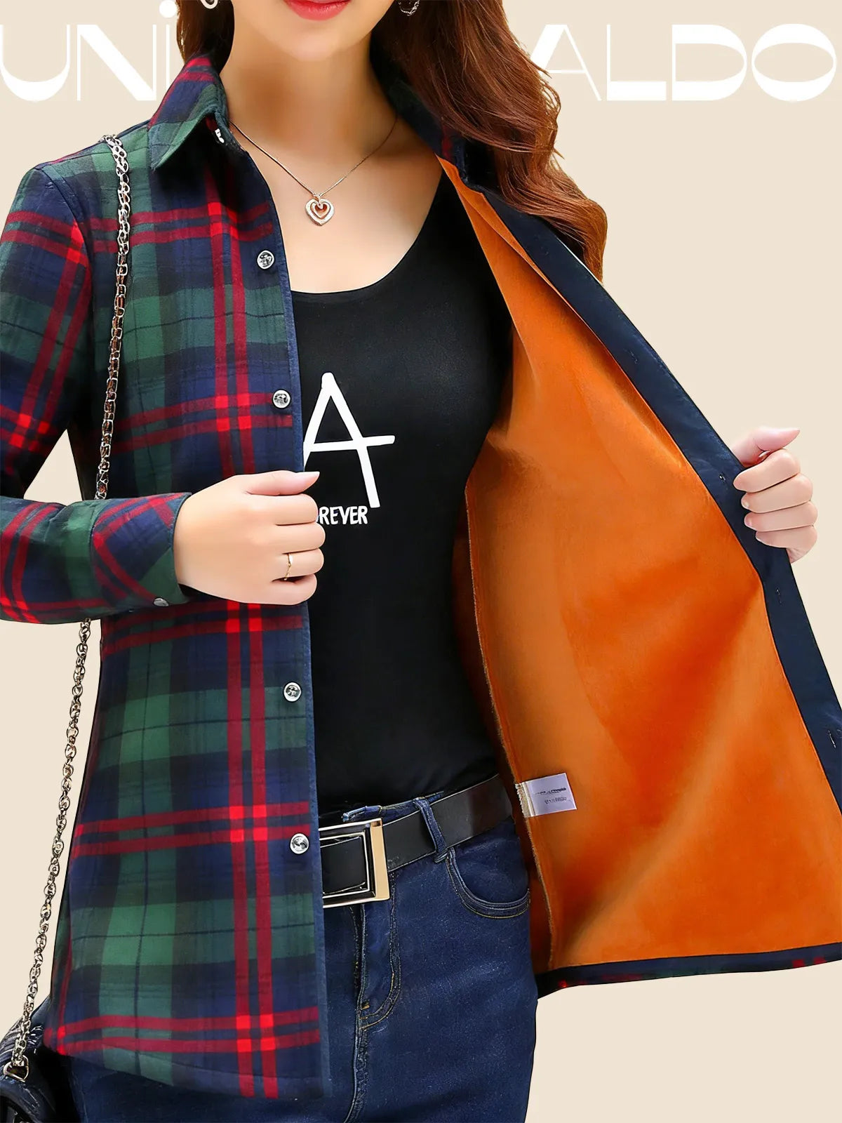 【M-7XL】Дамска зимна фланелена риза с дебела подплата и каре