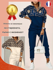 🔥Удобен и дишащ стилен комплект от две части с щампа