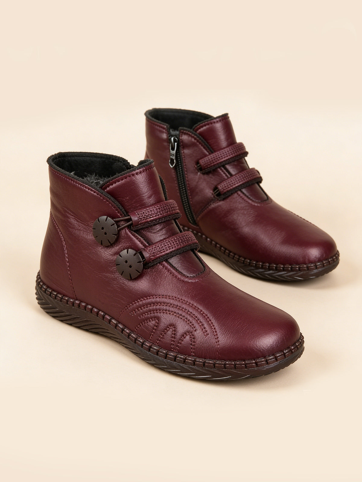 Топли Зимни Обувки от Истинска Кожа с Анти-прихлъзгаща Подметка