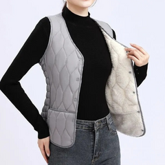 🔥Дамски елек с мека и топла подплата, идеален за зимата, с вътрешна поларена подплата за уютна топлина!