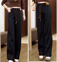 【37-107 КГ】🔥Дънки с поларена подплата👖Нови ежедневни панталони с висока талия