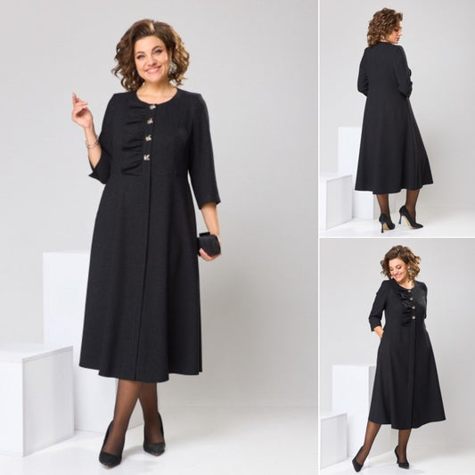 💖💖【S-5XL】🍁🍂Нова висококачествена рокля за есен и зима