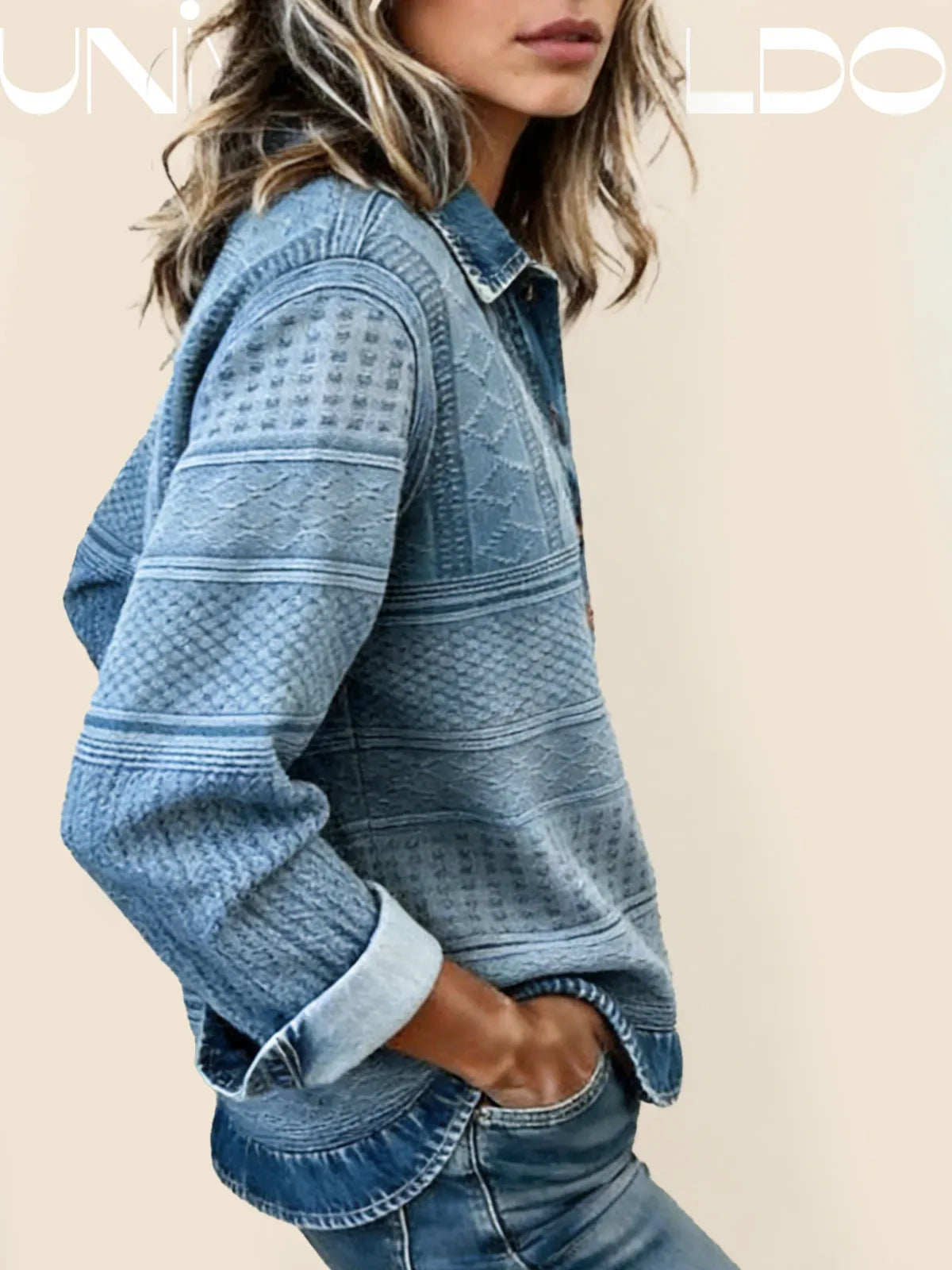 Стилен суитшърт с половин яка