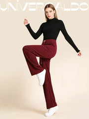 Панталони с Висока Талия, Широк Крой и Прав Силует