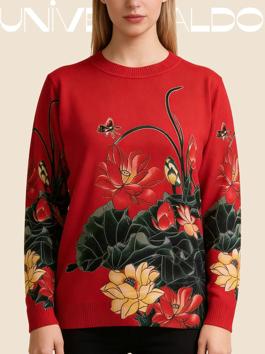 ⛄❄️【M-4XL】Есенно-зимен плетен дълъг пуловер