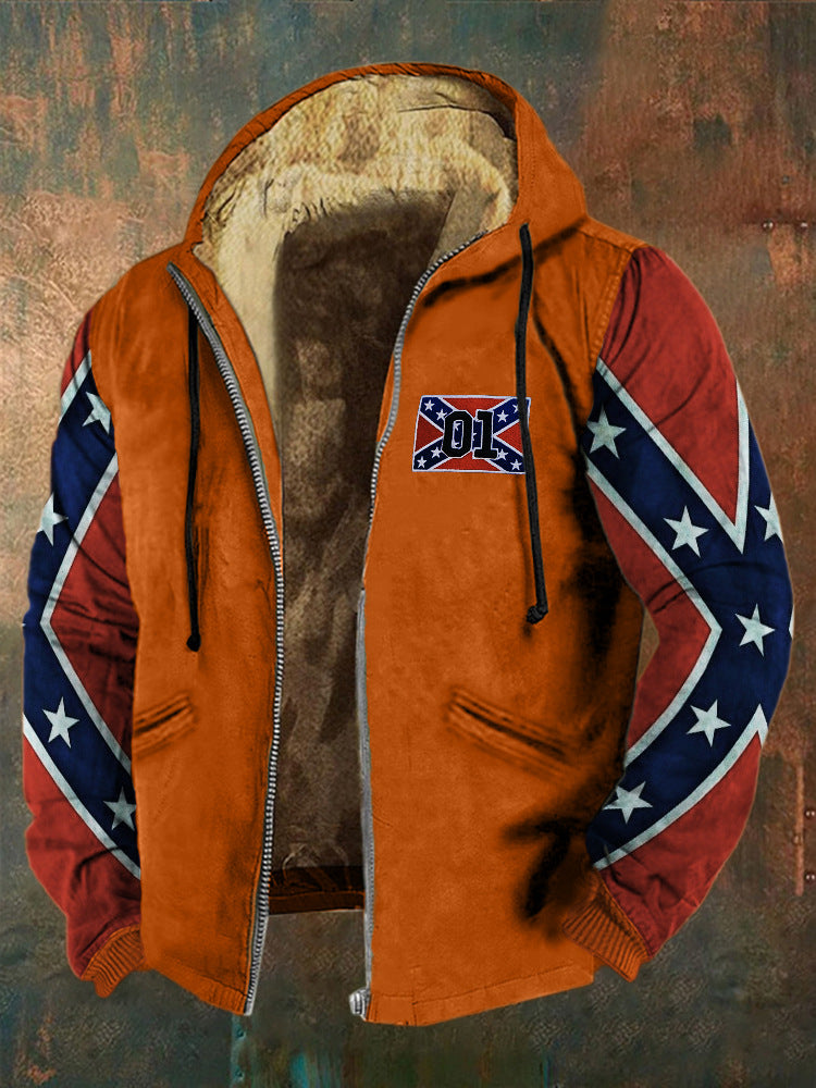 👨‍💻🧥✨【S-5XL】🔥Ново мъжко ретро яке с цип, 3D дигитален печат.