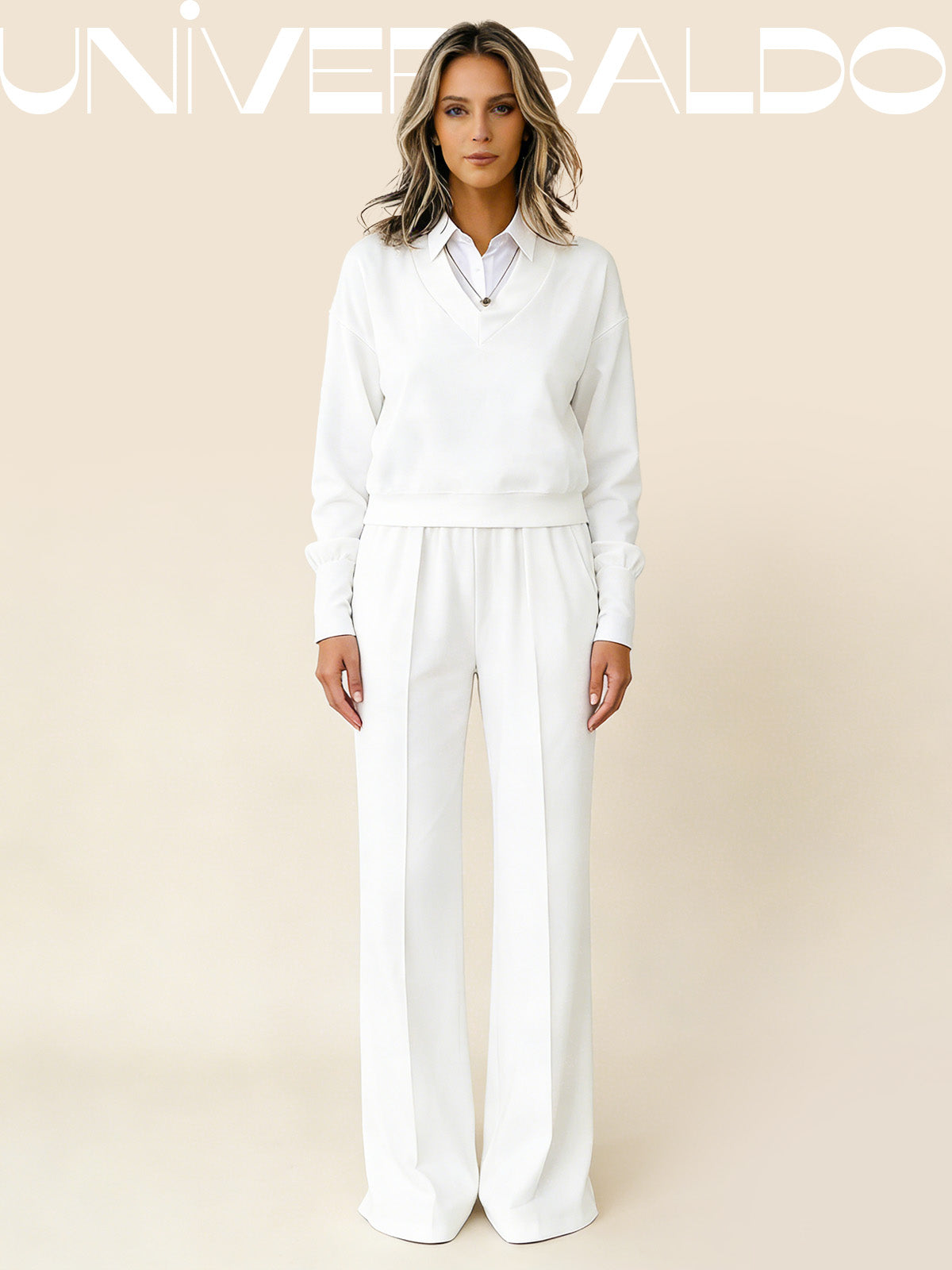 2-Части Комплект Спорна Блуза и Широки Панталони