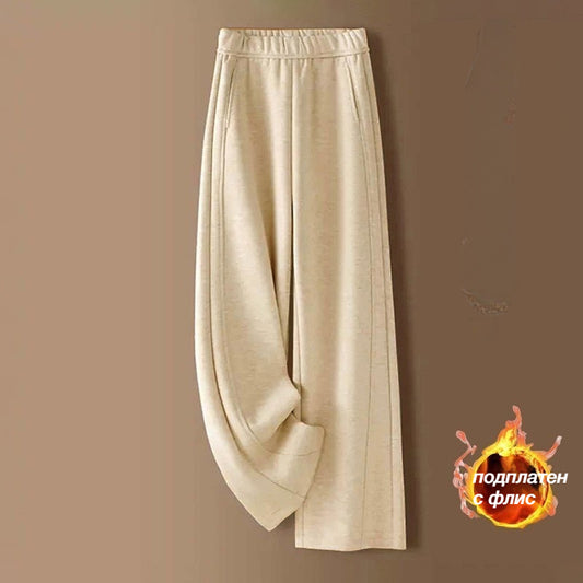 Нова есенно-зимна колекция: Плътно подплатени панталони с извита кройка и мотив от лепкав ориз