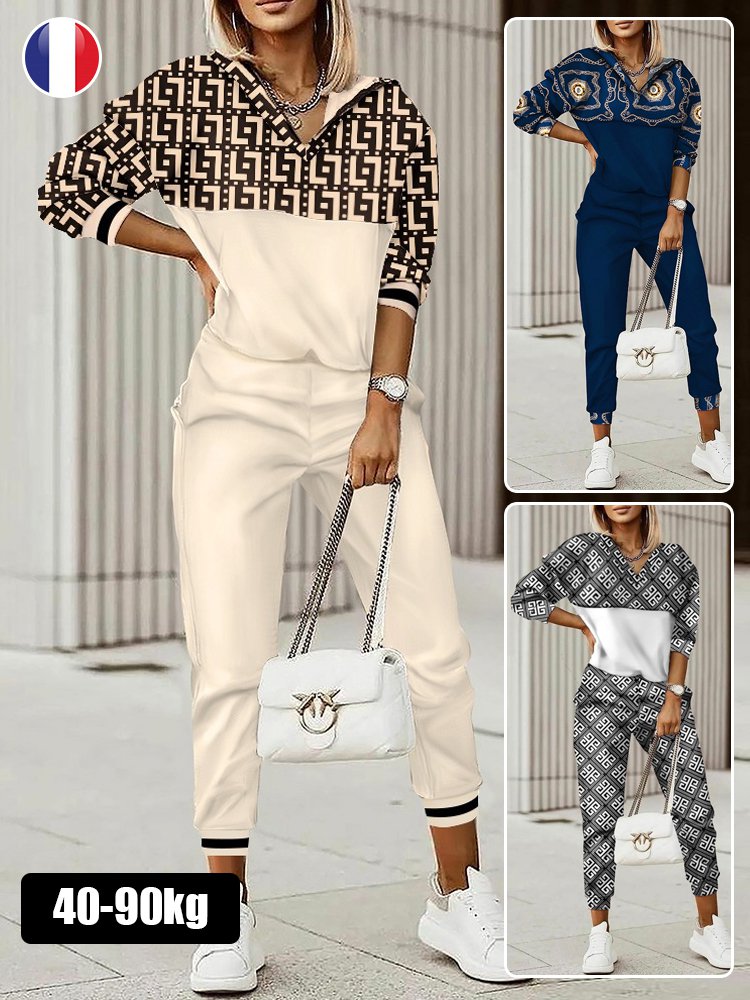 🔥Удобен и дишащ стилен комплект от две части с щампа