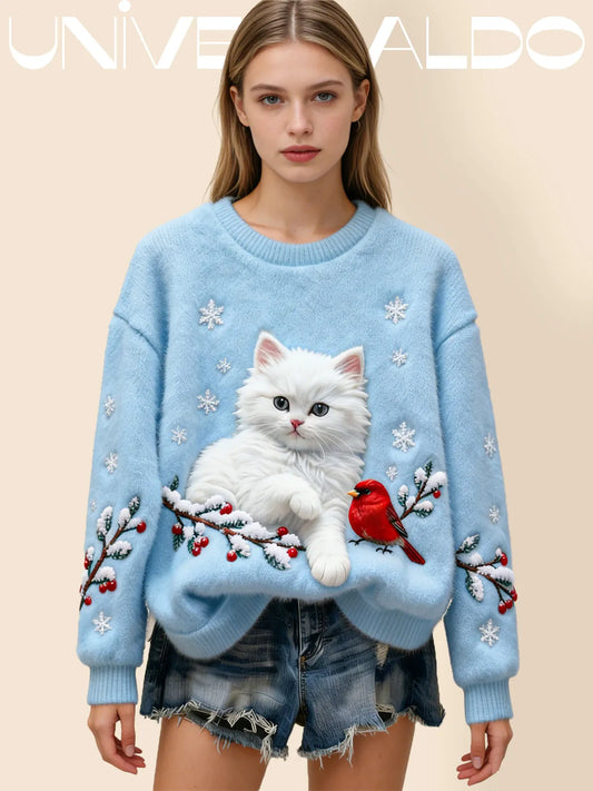 Суитшърт с Кръгла Яка от Дебела Фланел