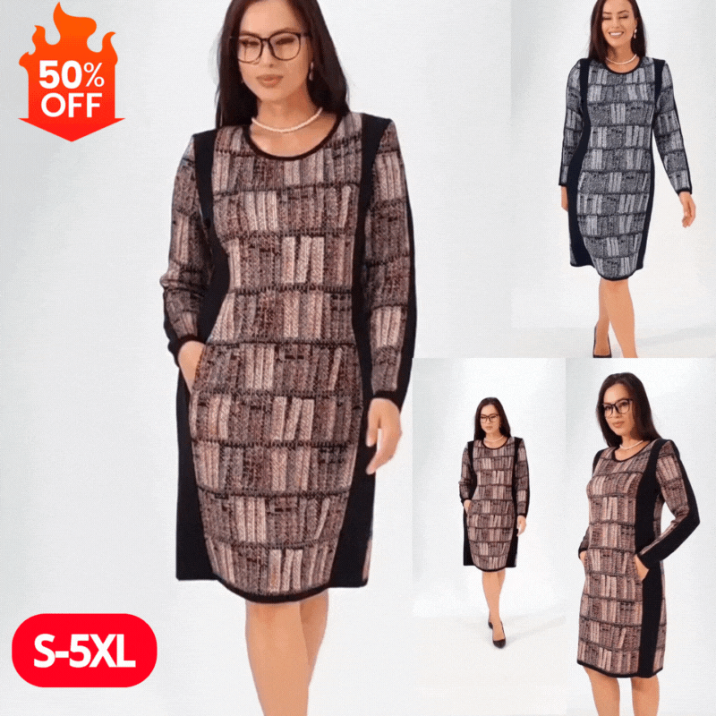 👗【S-5XL】Нова модна рокля за есен и зима