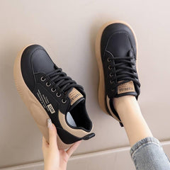 Дамски Спортни Кецове с Дебела Подметка от Кожа