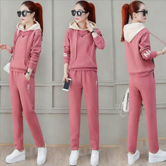 🔥【Суитшърт + панталон】Комплект спортно облекло с полар (две части)