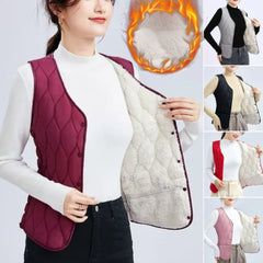 🔥Дамски елек с мека и топла подплата, идеален за зимата, с вътрешна поларена подплата за уютна топлина!